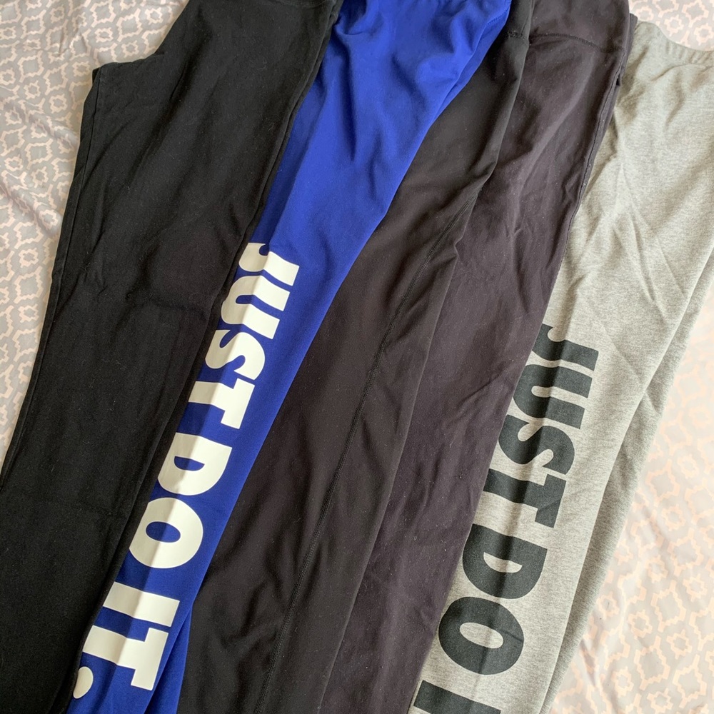 Leggings all size M black (A&F, P!nk, and Mono b)